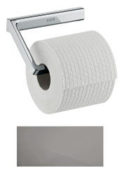 Держатель для туалетной бумаги Axor Universal, без крышки, настенный, металлический, форма прямоугольная, для рулона туалетной бумаги, в ванную/туалет, цвет полированный черный хром, к стене