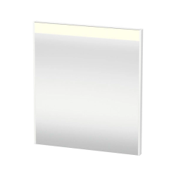 Зеркало Duravit Brioso, 62х70х3,5 см с LED/ЛЕД-подсветкой, прямоугольное, подвесное/настенное, цвет рамы: белый матовый, настенный выключатель, для ванной