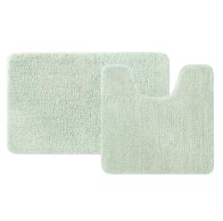 Набор ковриков IDDIS Base для ванной комнаты 500х800+500х500 мм полиэстер, цвет светло-зеленый BSET05Mi13