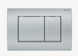 Кнопка смыва Geberit Delta30, прямоугольная, хром матовый. пластик, клавиша управления для сливного бачка, инсталляции унитаза, двойная, механическая, панель, универсальная, размер 24,6х16,4х2,3 см