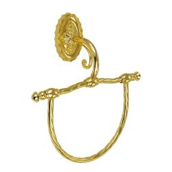 Кольцо для полотенец Migliore Edera, одинарное, настенный, металлический, форма округлая, для полотенец, в ванную/туалет/душевую кабину, цвет золото