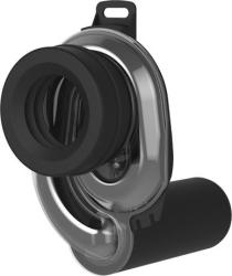 Сифон DURAVIT, для писсуара, с вытяжкой, гидрозатвор/мокрый затвор, горизонтальный (в стену), пластик, цвет черный, для писсуара, сливной/слив воды
