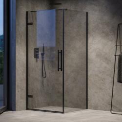 Душевая стенка Ravak Cool, 100х195, неподвижная, для комбинации с дверью, профиль черный, стекло прозрачное, прямоугольная
