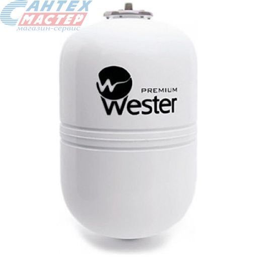 Бак расширительный 18 л (белый) Wester Premium WDV для системы ГВС и гелиосистем без ножек, на стену, вертикальный, мембранный, накопительный, настенный, для воды и гелиосистем, антифриза, системы водяного отопления закрытого типа