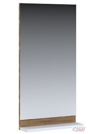 Зеркало Bandhours Elba 400, 39х10,6x70 см с LED/ЛЕД-подсветкой, с полкой, прямоугольное, для ванны, навесное/подвесное/настенное, функции, светодиодное, размеры, сантехника