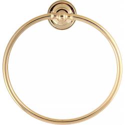 Кольцо для полотенец Migliore Mirella, одинарное, настенный, металлический, форма округлая, для полотенец, в ванную/туалет/душевую кабину, цвет золото