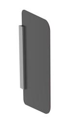 Разделительная панель для писсуаров Geberit Basic, 76х7,6х42 см, пластик, настенная, универсальная, цвет: умбра,  прямоугольная, дюропласт (пластик), правостороннее/левостороннее, для писсуаров