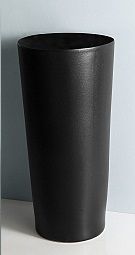 Раковина GID Nb130bg 40х85х40 напольная, круглая, керамическая/фарфоровая, цвет черный графит, без отверстия под смеситель, без слива-перелива