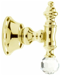 Крючок Webert Karenina настенный, латунный, форма округлая, для полотенец в ванную/туалет/душевую кабину, цвет золото