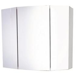 Зеркальный шкаф Comforty Лаура 75-3, 74х63х14,4 см, подвесной, цвет белый, зеркало, с 3 распашными дверцами/полки, механизм плавного закрывания, прямоугольный