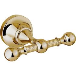 Крючок одинарный Cezares PRIZMA, настенный, металл, форма округлая, для полотенец в ванную/туалет/душевую кабину, цвет: золото 24 карат