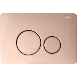 Кнопка смыва ABBER, прямоугольная, цвет: розовое золото, нержавеющая сталь, клавиша управления для сливного бачка, инсталляции унитаза, двойная, механическая, панель, универсальная, размер 24,6х16,5х0,7 см, скрытое размещение