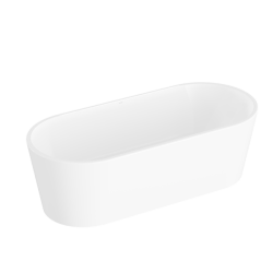 Ванна акриловая Vitra Geo, 170х80 см, акриловая, цвет- белый, (без гидромассажа, рамы, фронтальной панели), овальная/отдельностоящая, левосторонняя/правосторонняя, левая/правая, универсальная