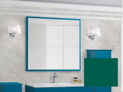 Зеркало Cezares Tiffany 98, 98х90 см, с LED/ЛЕД-подсветкой, цвет: зеленый, прямоугольное, с системой антизапотевания, для ванны