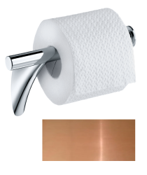 Держатель для туалетной бумаги Axor Massaud, без крышки, настенный, металлический, форма округлая, для рулона туалетной бумаги, в ванную/туалет, цвет полированная медь, к стене