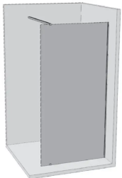 Душевая перегородка Ravak Walk-In Wall, 110х200 см, прозрачное стекло, правая/левая, универсальная, закаленное стекло 8 мм, профиль белый матовый