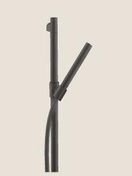 Душевой гарнитур Axor Starck 1jet, высота 98,5 см, комплект: душевая штанга/ручной душ в виде жезла/душевой шланг/ползунок, цвет: шлифованный черный хром, внешнего монтажа, настенный, для душа/ванной