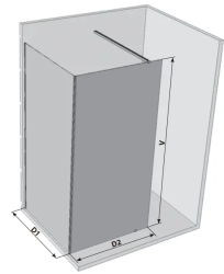 Душевая перегородка Ravak Walk-In Corner, 120х80х200 см, прозрачное стекло, правая/левая, универсальная, закаленное стекло 8 мм, профиль белый матовый, прямоугольная