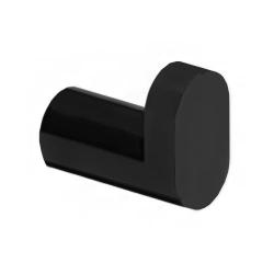 Крючок Webert Living настенный, латунный, форма округлая, для полотенец в ванную/туалет/душевую кабину, цвет черный