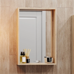 Зеркало Onika Тимбер 48, 48х14,5х70 см, без подсветки, прямоугольное, с полкой, для ванны, навесное/подвесное/настенное