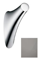 Крючок Axor Massaud одинарный, размер 8,2х11,5 см, настенный, латунь, форма округлая, для полотенец в ванную/туалет/душевую кабину, цвет полированный черный хром, к стене