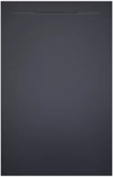 Душевой поддон Riho Isola, 180х90 см, прямоугольный, пристенный, искусственный камень, низкий, цвет: антрацит матовый, с антискользящим покрытием, без бортика