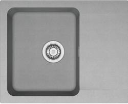 Мойка кухонная Franke ORION OID 611-62, 62х50 см, врезная, тектонит (Tectonite®), прямоугольная, цвет серый, без отверстия под смеситель, с крылом, оборачиваемая