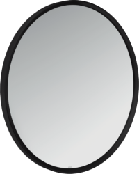 Зеркало Axor Circular Access настенное, 60 см, без подсветки, круглое, с металлической рамой, цвет: матовый черный, для ванной, навесное/подвесное/настенное