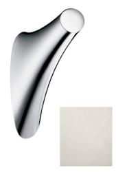 Крючок Axor Massaud одинарный, размер 8,2х11,5 см, настенный, латунь, форма округлая, для полотенец в ванную/туалет/душевую кабину, цвет под сталь, к стене