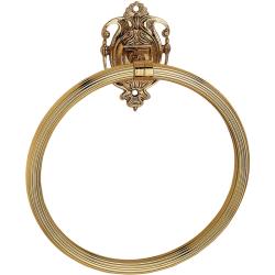 Полотенцедержатель Art&Max Impero, настенный, форма кольцо, латунь, для полотенец в ванную/туалет/душевую кабину, цвет античное золото, на стену