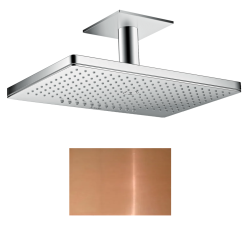 Верхний душ AXOR ShowerSolutions 460/300 2jet, с потолочным подсоединением, потолочный монтаж, прямоугольный, с 2 режимами, размер 46,6х30 см, металлический, цвет: полированная медь, для душа/ванной