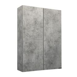 Шкаф Comforty Осло 60, 58х80х18 см, подвесной, (правый/левый/универсальный), 2 распашные дверцы, цвет: светлый бетон, в ванную комнату, правосторонний/левосторонний/универсальный