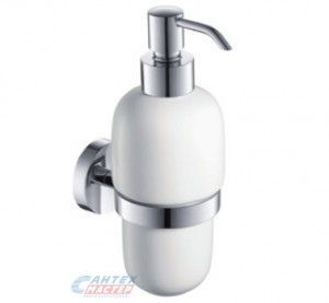 Дозатор для жидкого мыла Zeegres Fano настенный хром/керамика 25109201