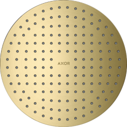 Верхний душ AXOR ShowerSolutions 300 2jet, потолочный/скрытый монтаж, круглый, с 2 режимами, размер 30 см, металлический, цвет: шлифованная медь, для душа/ванной