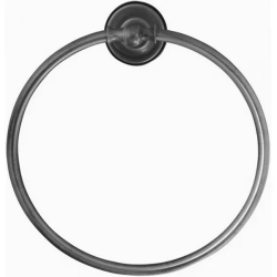 Кольцо для полотенец Migliore Mirella, одинарное, настенный, металлический, форма округлая, для полотенец, в ванную/туалет/душевую кабину, цвет состаренное серебро