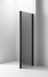 Боковая панель/душевая перегородка Ambassador Intense, 100х200 см, тонированное стекло/профиль черный, правая/левая, плоская (панель), из закаленного стекла, (ограждение без поддона)