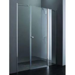 Душевая дверь Cezares Elena, 183х195 см прозрачное стекло/профиль хром, в нишу, универсальная установка, прозрачное закаленное стекло, распашная