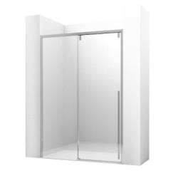 Душевая дверь Ambassador Intense, 160х200 см, прозрачное стекло/профиль хром, в нишу, универсальная, закаленное стекло, распашная, профиль хром, прямоугольная