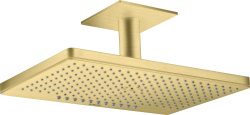 Верхний душ AXOR ShowerSolutions 460/300 2jet, с потолочным подсоединением, потолочный монтаж, прямоугольный, с 2 режимами, размер 46,6х30 см, металлический, цвет: шлифованная медь, для душа/ванной