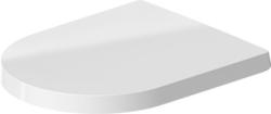 Cиденье для унитаза DURAVIT ME by Starck 44х37х3 см, дюропласт, цвет: белый матовый, петли нержавеющая сталь, с крышкой, быстросъемное, с микролифтом, овальное