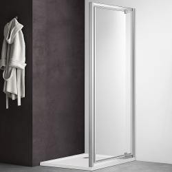 Душевая дверь Aquatek 2000х900, распашная, профиль хром, одностворчатая, материал алюминий/стекло, стекло прозрачное, стеклянное
