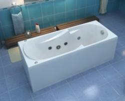 Ванна BAS "ИБИЦА" 150х70 см пристенная, акрил, цвет- белый, (без гидромассажа, рамы, сифона, фронтальной панели), прямоугольная