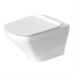 Унитаз Duravit DuraStyle 37х54 см, подвесной, цвет белый, санфарфор, прямоугольный, горизонтальный (в стену) выпуск, под скрытый бачок/инсталляцию, ободковый, с быстросъемным сиденьем softclose микролифт, для туалета/ванной комнаты