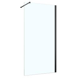 Душевая перегородка Azario FELTON Walk-in, 120х200 см, прозрачное стекло, профиль черный матовый, правая/левая, плоская (панель), из прозрачного стекла, (ограждение без поддона)