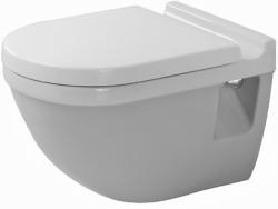 Унитаз Starck 3  36х54,5 см, подвесной, цвет белый, санфарфор, овальный, горизонтальный (прямой) выпуск, под скрытый бачок, ободковый, без сиденья, для туалета/ванной комнаты