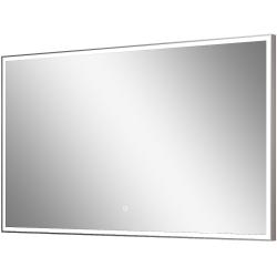 Зеркало Континент "Sting Led", 120х80 см, с LED/ЛЕД-подсветкой, цвет рамы: серебро, прямоугольное, выключатель сенсорный, для ванны, навесное/подвесное/настенное
