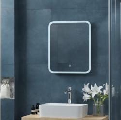 Зеркало Континент "Bruno Led", 50х60 см, с LED/ЛЕД-подсветкой, прямоугольное, выключатель сенсорный, для ванны, навесное/подвесное/настенное