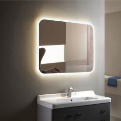 Зеркало Континент "Demure Led", 100х70 см, с LED/ЛЕД-подсветкой (нейтральная), прямоугольное, выключатель бесконтактный, для ванны, навесное/подвесное/настенное