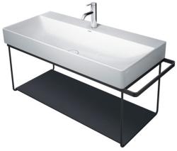 Полка Duravit DuraSquare для металлической консоли под раковину, размер 97х38 см, цвет: черный, стеклянная, прямоугольная, вставка, для раковины, в ванную комнату