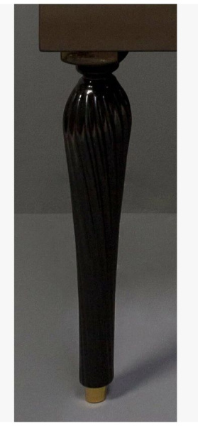 Ножки Armadi Art SPIRALE черные (пара) 45х8 см, опора для мебели, цвет черный, 2 ножки, для тумб комплектов, для черных тумб Armadi Art Valessi  Avantgarde